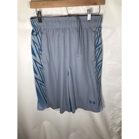 Under Armour Men's Grey Blue Storm 1 Short Coupe Loose Size Medium HeatGear - Picture 1 of 7